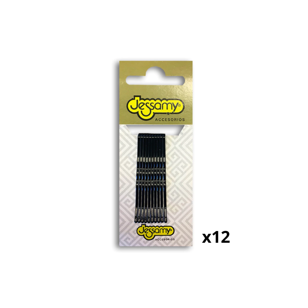 CLIPS EN ACERO (NEGRO - 12 UNDS - BLISTER)