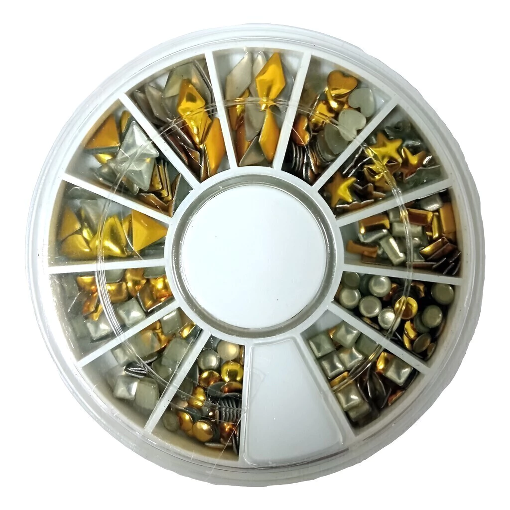 DECORACION DE UÑAS METAL  (DORADO - CARRUSEL)