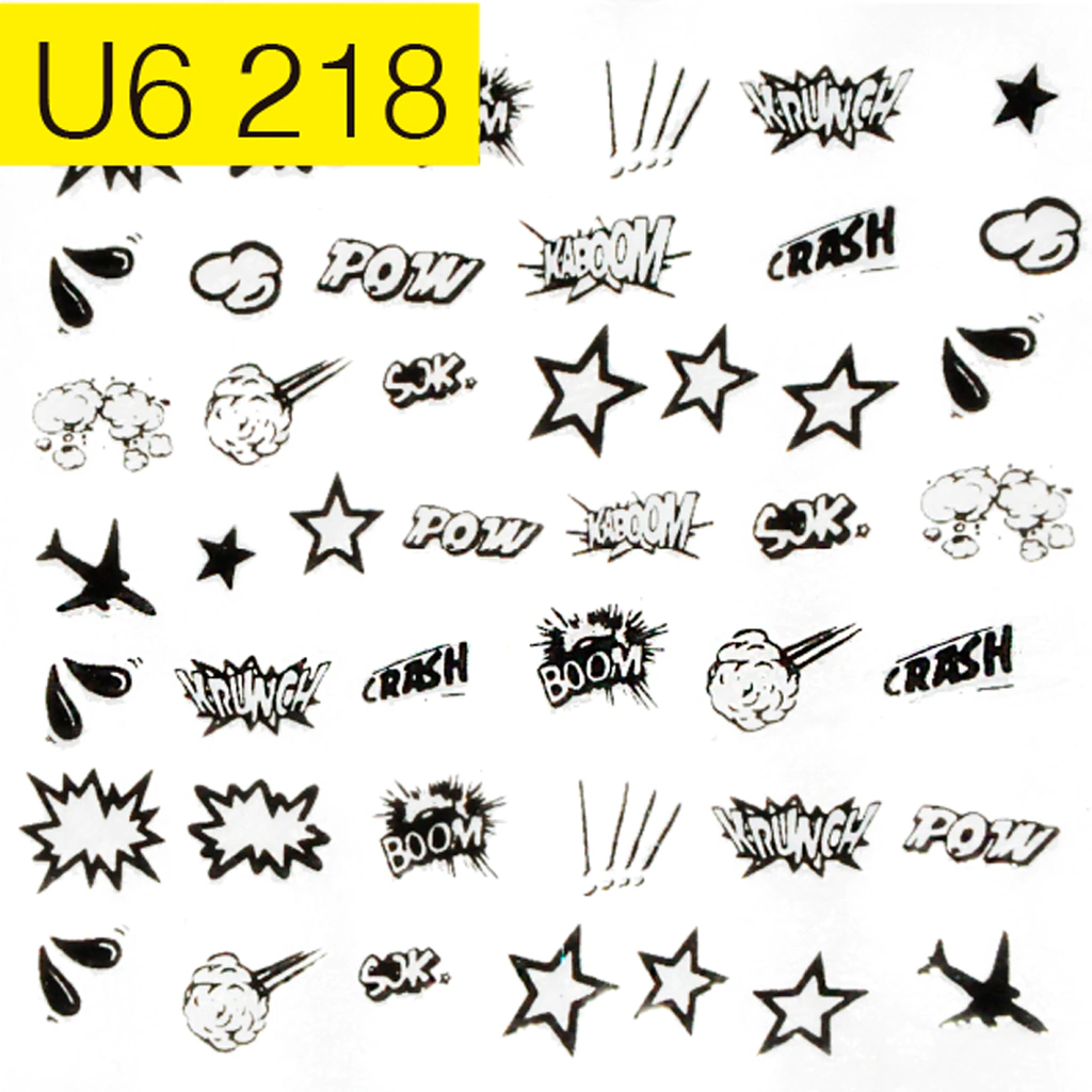 STICKERS BLANCOS Y NEGROS 218 (1 UND - BOLSA)