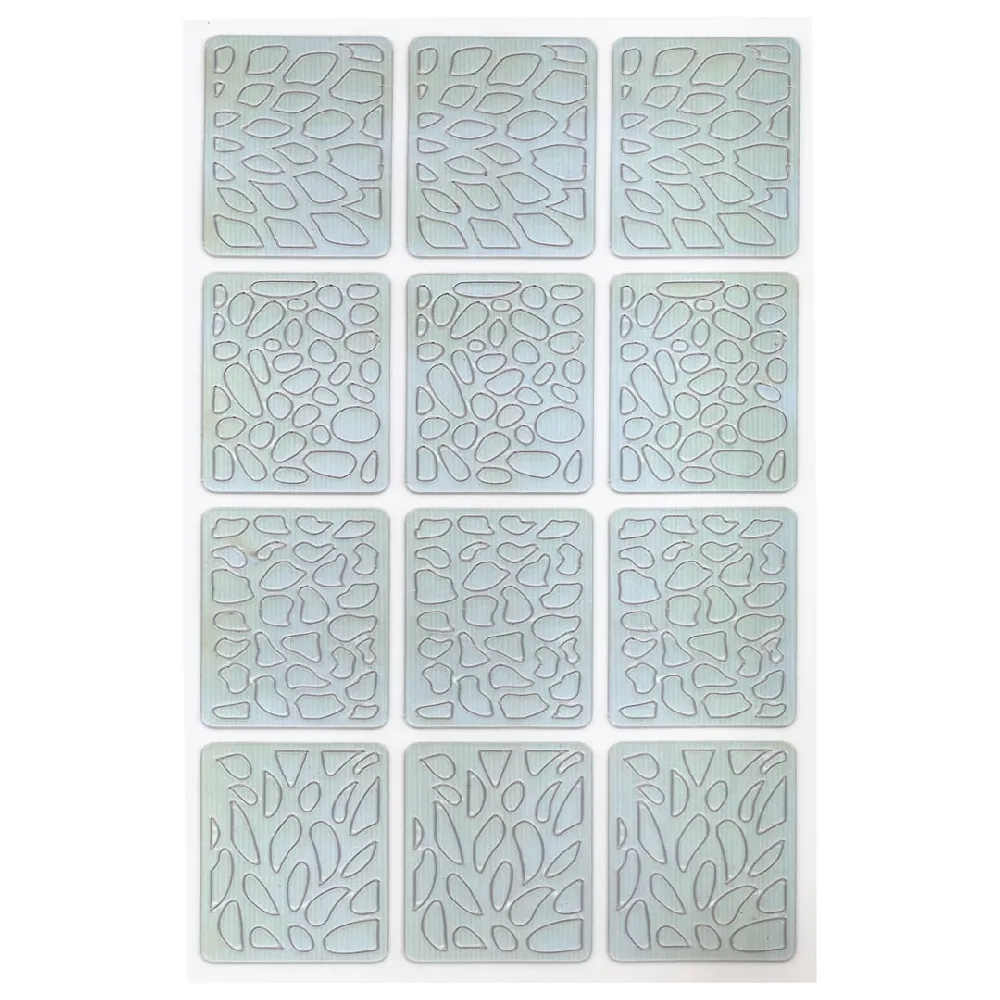 STICKERS STINCEL PARA UÑAS 503 (GRIS - 12 UND - BOLSA)