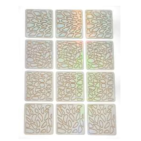 STICKERS STINCEL PARA UÑAS 501 (GRIS - 12 UND - BOLSA)