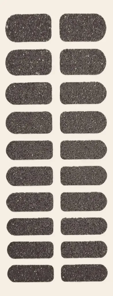 STICKER CON GLITTER  (PLATEADO - 20 UND - BOLSA)