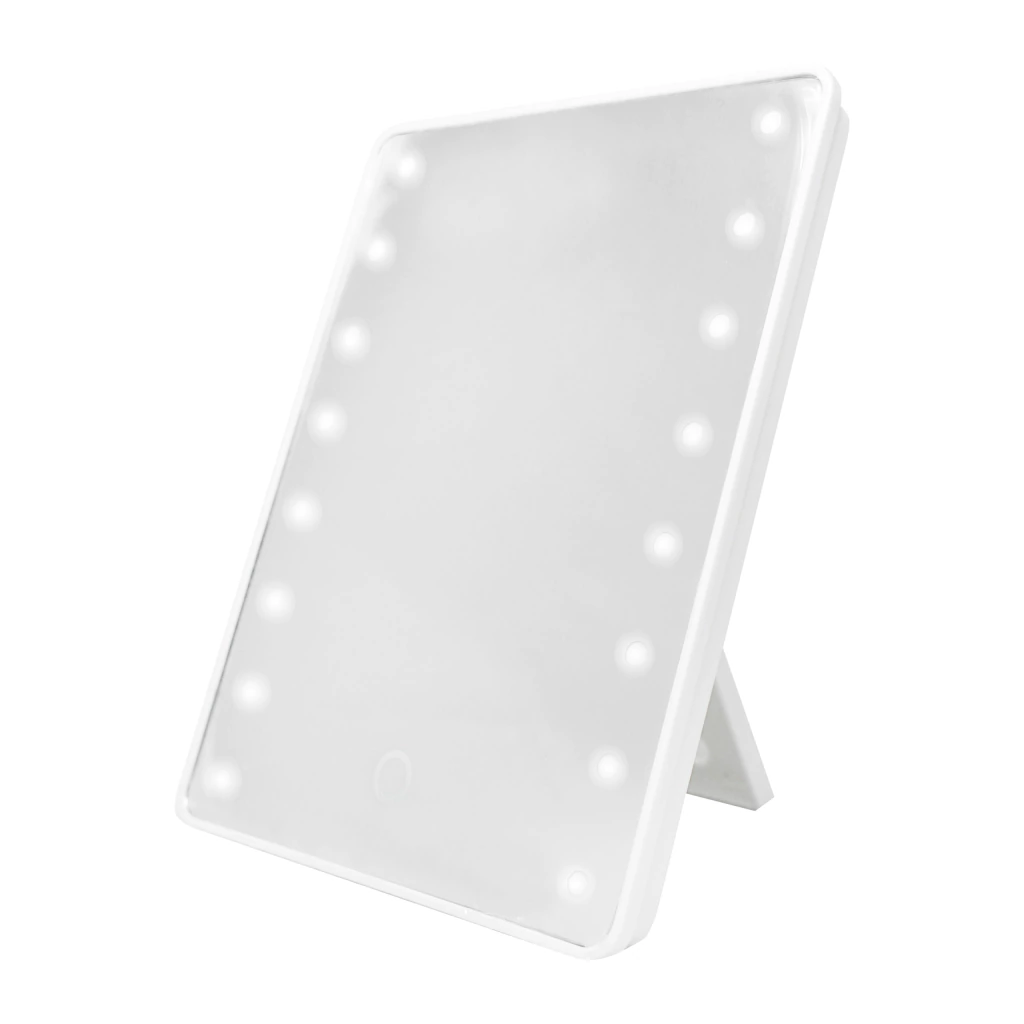ESPEJO LED (16 LUCES) A PILA  (BLANCO - 1 UND - CAJA)