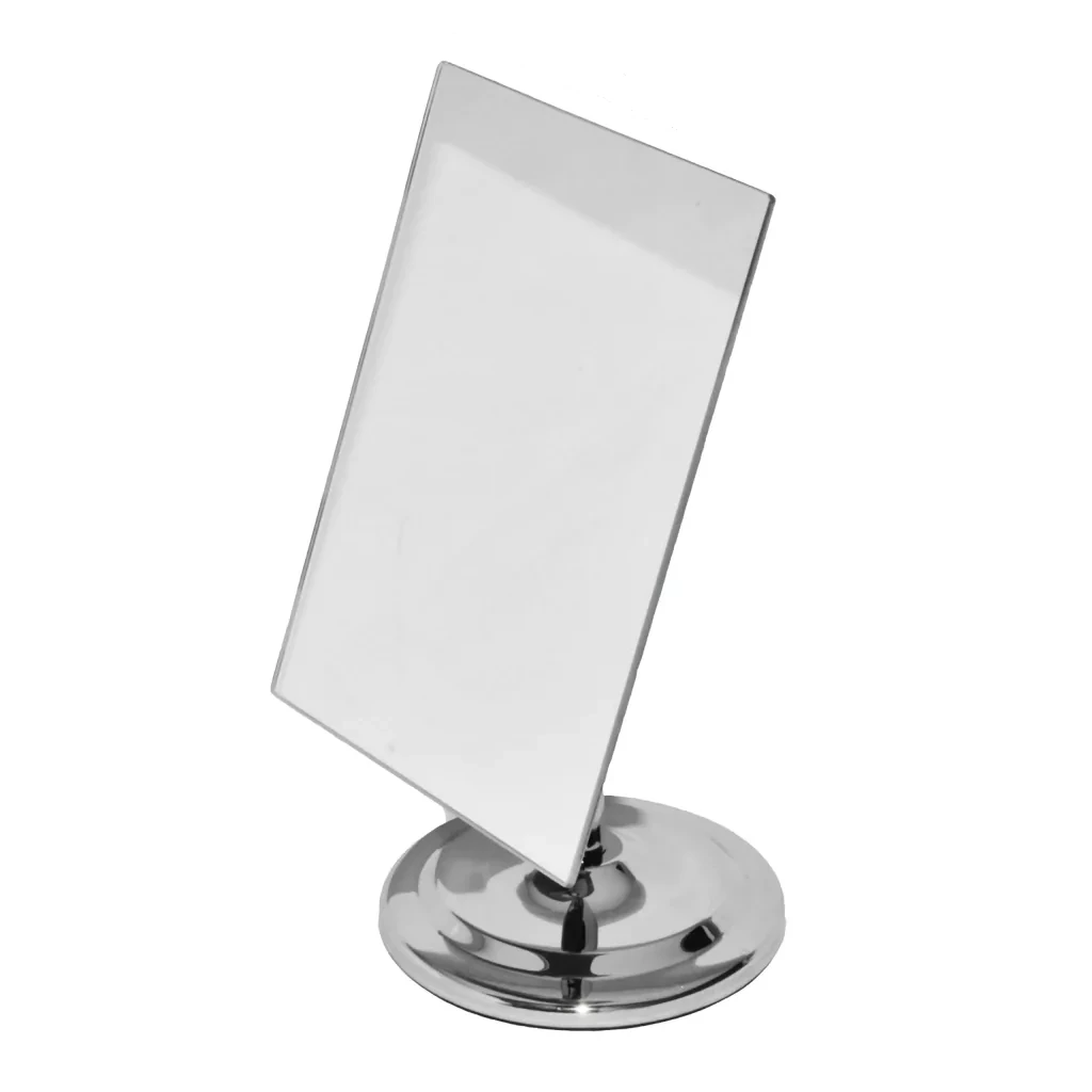 ESPEJO METAL C/PIE RECTANGULAR (1 UND - CAJA)