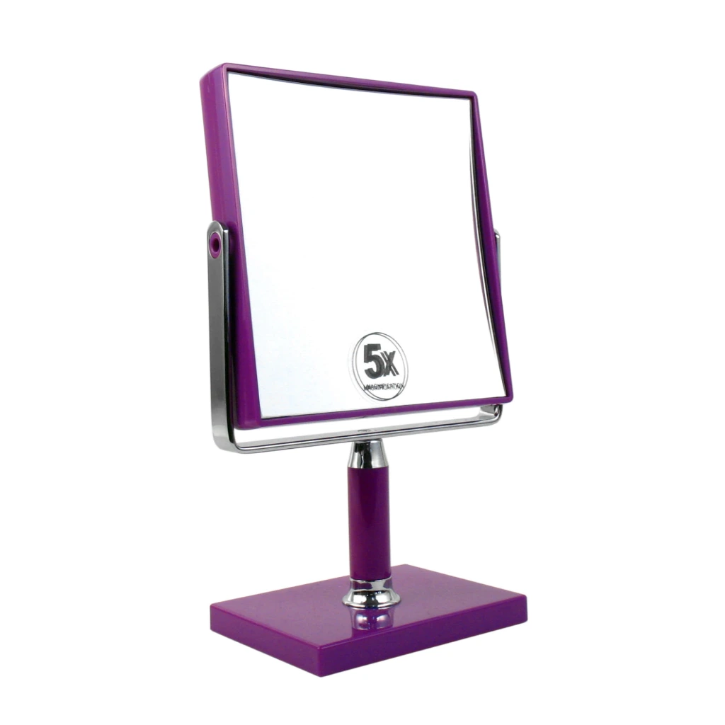 ESPEJO TOILETTE CUADRADO ACRIL.C/PIE X5 (1 UND - CAJA)