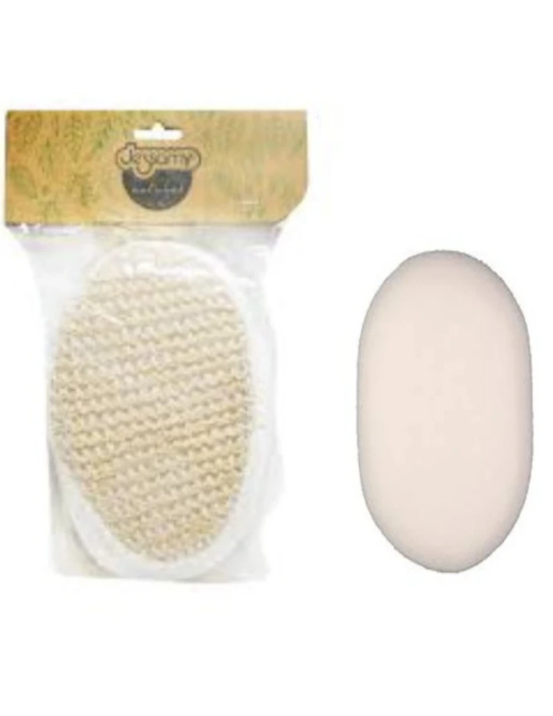 ESPONJA  ECOLOGICA OVALADA (BLANCO - 1 UND - BOLSA)