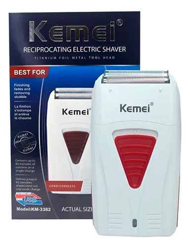 AFEITADORA SHAVER KEMEI 3382 (BLANCA)