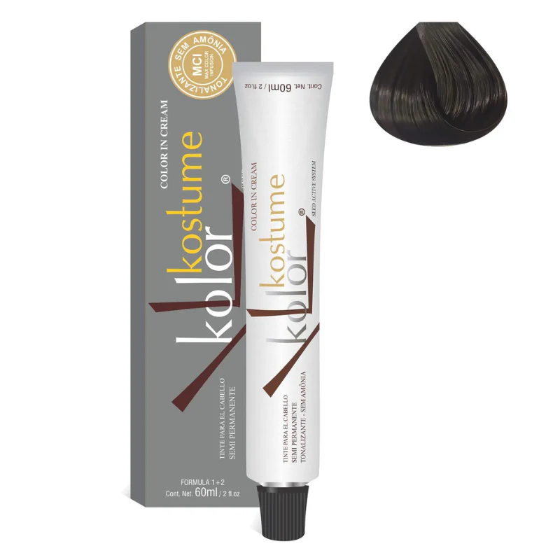 KOSTUME COLORACION SEMIPERMANENTE CASTANO CLARO 5/0(- 60ML - POMO)