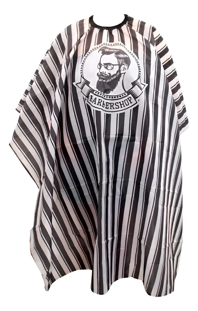 CAPA A RAYAS BARBER SHOP (NEGRA Y BLANCA - 1 UND - BOLSA)