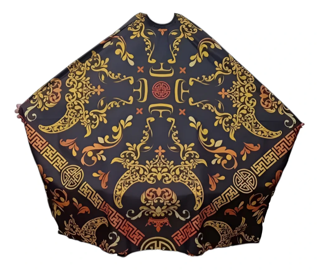 CAPA VERSACE CON ELASTICO Y CIERRE METALICO (NEGRO - DORADO - 1 UND - BOLSA)