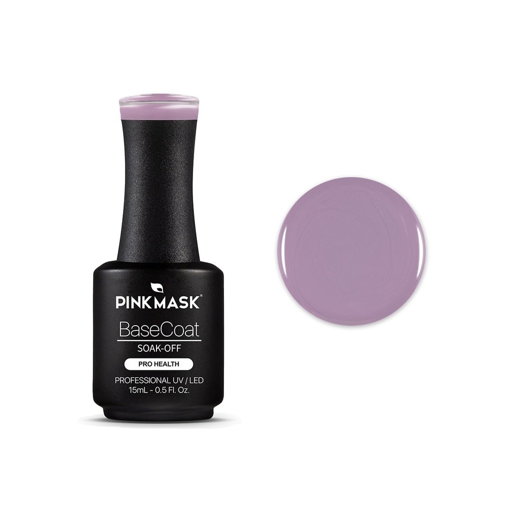 RUBBER BASE COAT MISTY LILAC (1 UND - FRASCO) PINK MASK