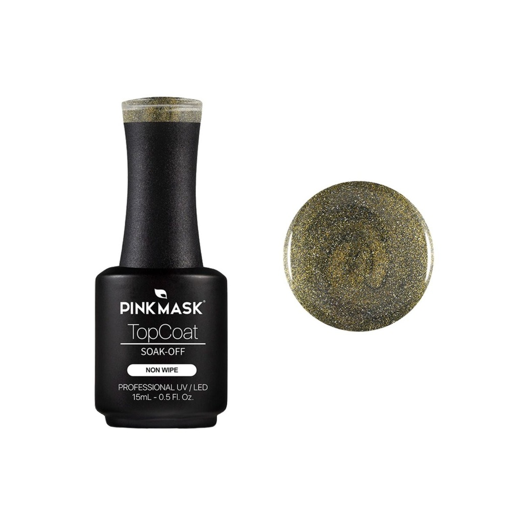 [45453] TOP COAT CAT EYE (1 - 15 ML - FRASCO) PINK MASK