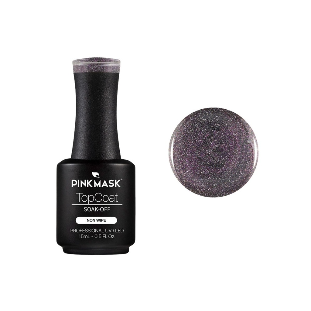 [45454] TOP COAT CAT EYE (2 - 15 ML - FRASCO) PINK MASK