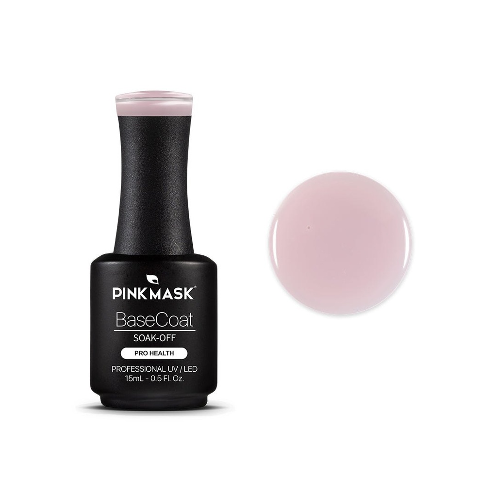 [43367] RUBBER BASE COAT (LIGHT PINK - 15ML - FRASCO) PINK MASK