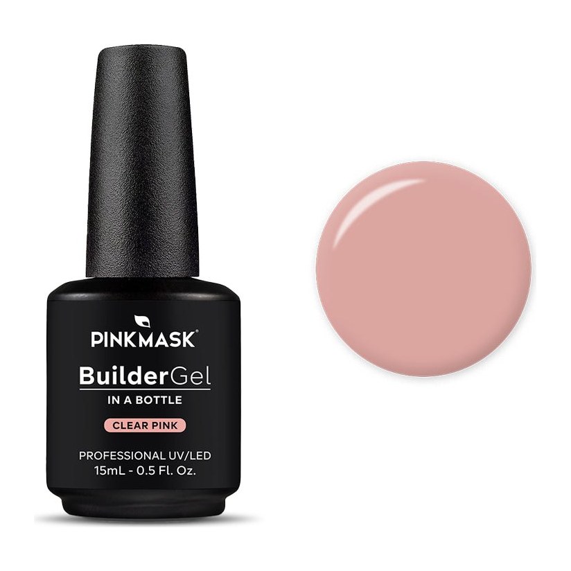 [45917] BUILDER GEL IN A BOTTLE (CLEAR PINK - 15 ML - FRASCO) PINK MASK