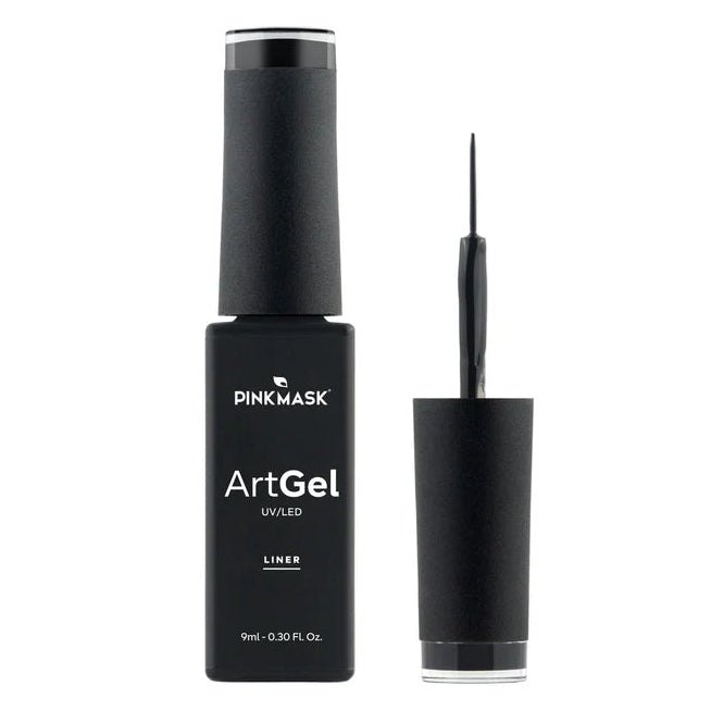 [45972] NAIL ART GEL (BLACK - 0.28 OZ - FRASCO) PINK MASK
