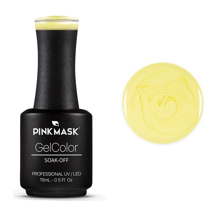 [41391] ESMALTE GEL UV LED (YELLOW LILY - 15 ML - FRASCO) PINK MASK