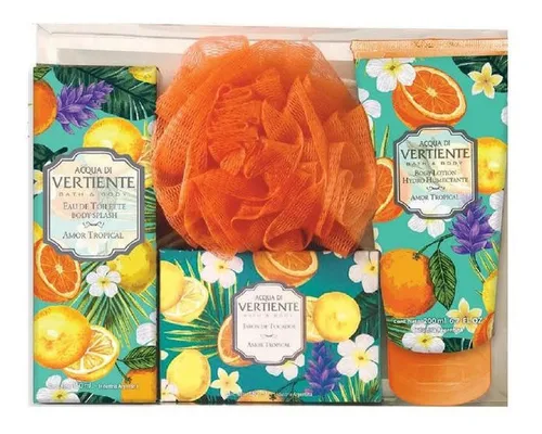 ESTUCHE CRISTAL AMOR TROPICAL  (4 PRODUCTOS - ESTUCHE)