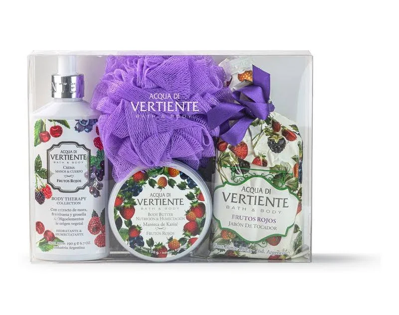 ESTUCHE CRISTAL FRUTOS ROJOS (4 UND - ESTUCHE)