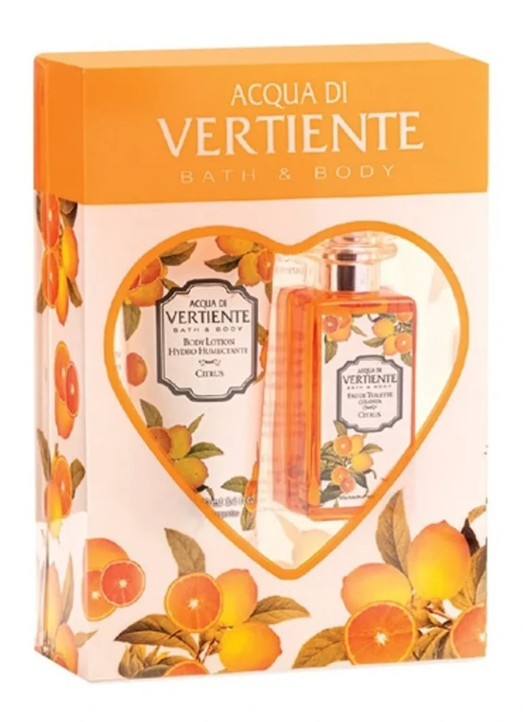 ESTUCHE CORAZON CITRUS  (EDT 50ML + BODY LOTION 100G - ESTUCHE)
