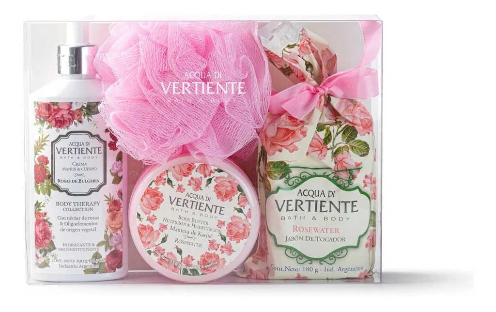 ESTUCHE ROSAS DE BULGARIA BODY LOTION & JABON & SALES (3 UNIDADES - ESTUCHE)