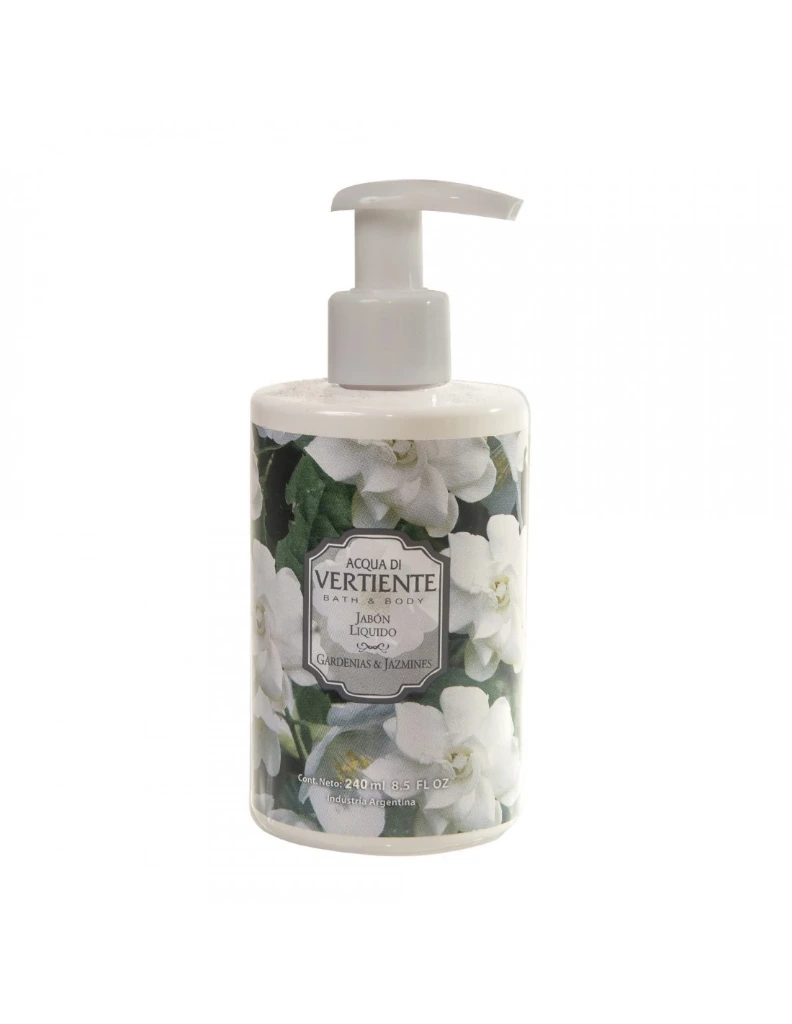 JABON LÍQUIDO GARDENIA Y JAZMINES (250 ML - DOSIFICADOR)