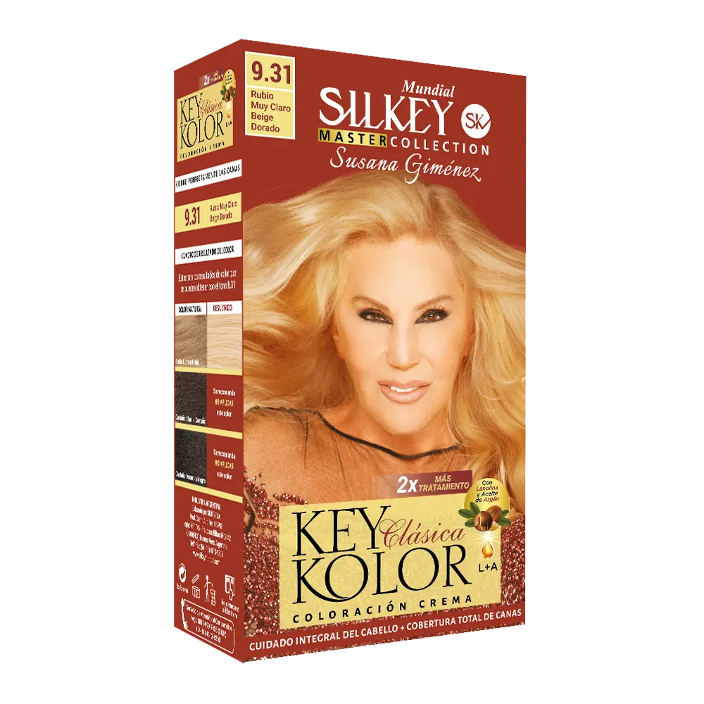 KEY KOLOR CLASICA RUBIO MUY CLARO BEIGE DORADO  (9.31 - CAJA)