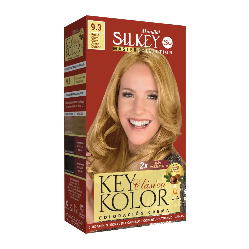 KEY KOLOR CLASICA RUBIO CLARO CLARO ARENA DORADO (9.3 - KIT) SILKEY