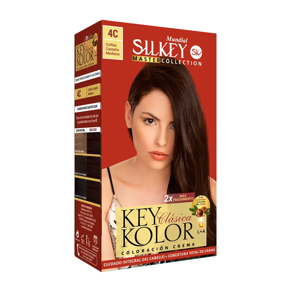 KEY KOLOR CLASICA KIT  COFFE CASTAÑO MEDIANO (4.C  - KIT)