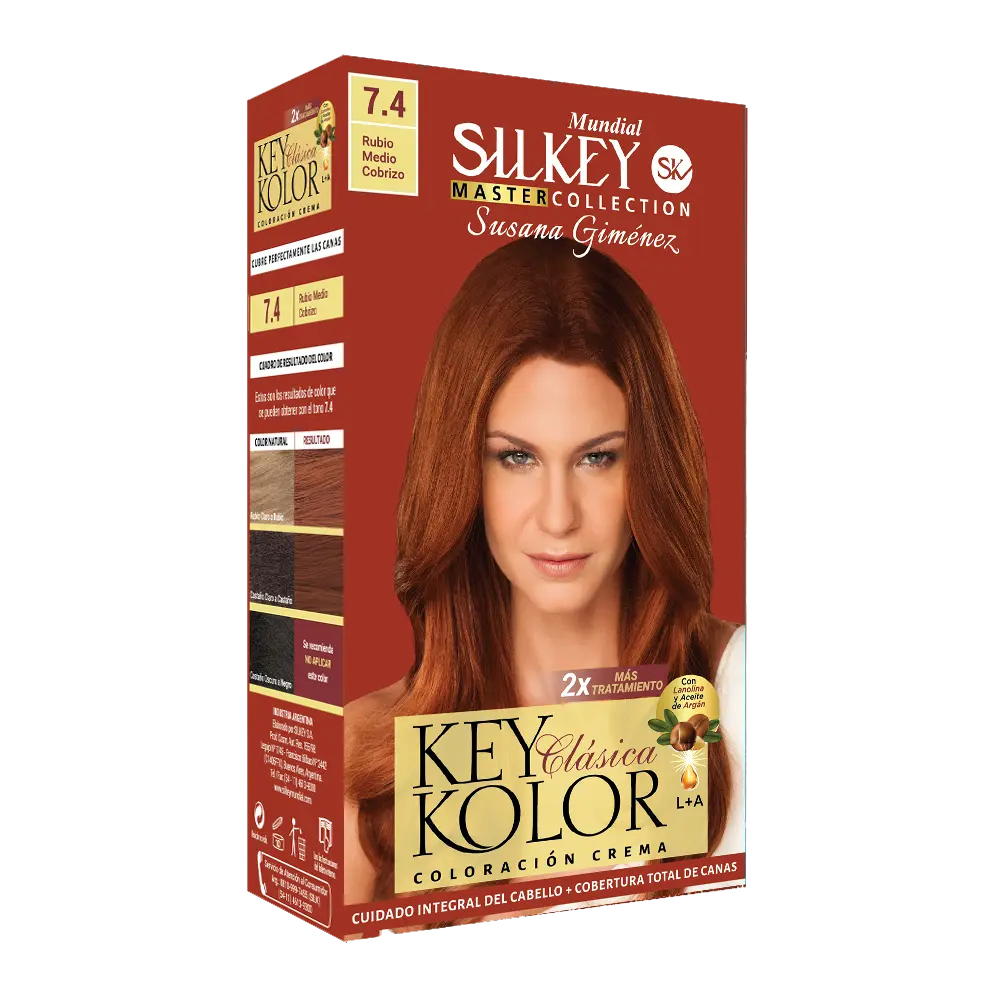 KEY KOLOR CLASICA KIT  RUBIO MEDIANO COBRIZO (7.4 - KIT)
