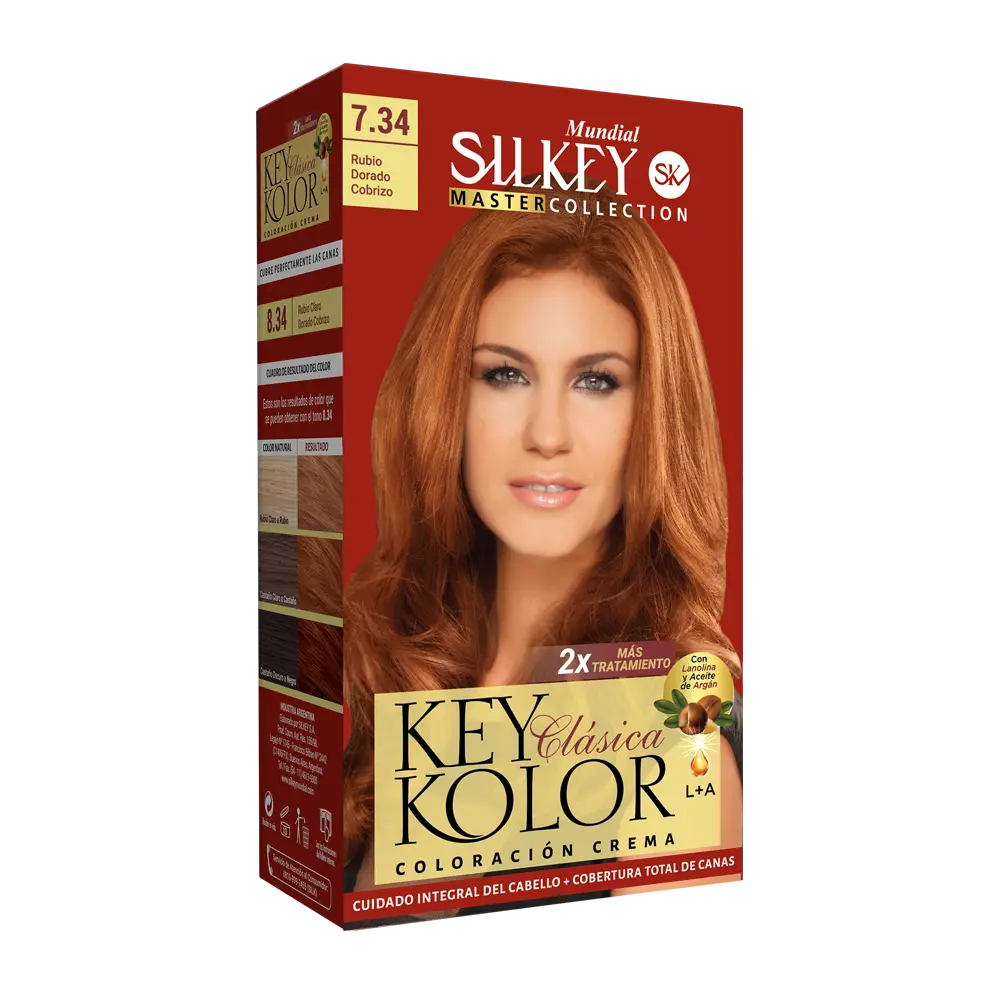 KEY KOLOR CLASICA KIT MASTER COLLECTION  RUBIO DORADO COBRIZO (7.34 - KIT)