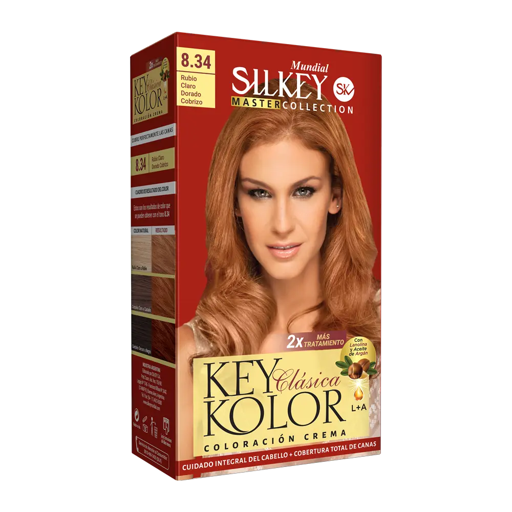 KEY KOLOR CLASICA KIT MASTER COLLECTION RUBIO CLARO DORADO COBRIZO (8.34 - KIT)