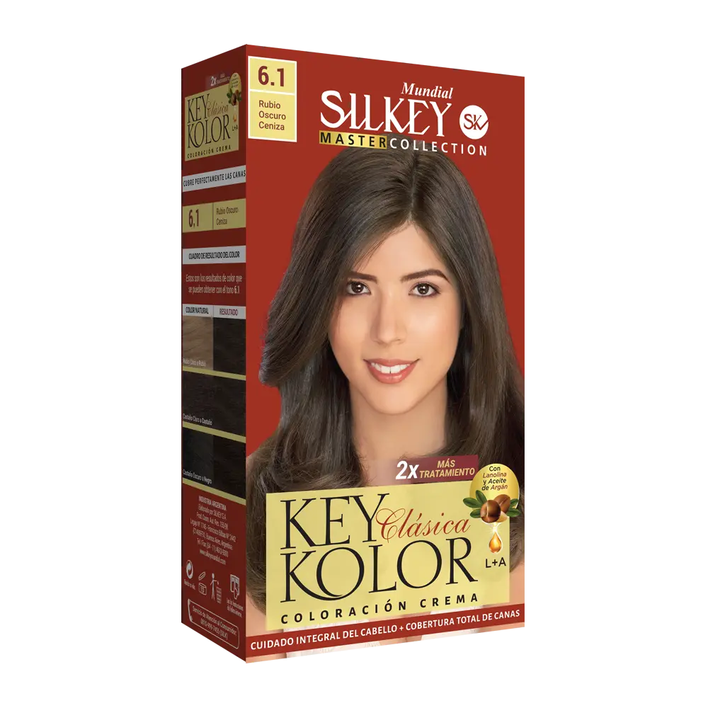 KEY KOLOR CLASICA KIT RUBIO OSCURO CENIZA (6.1 - KIT)