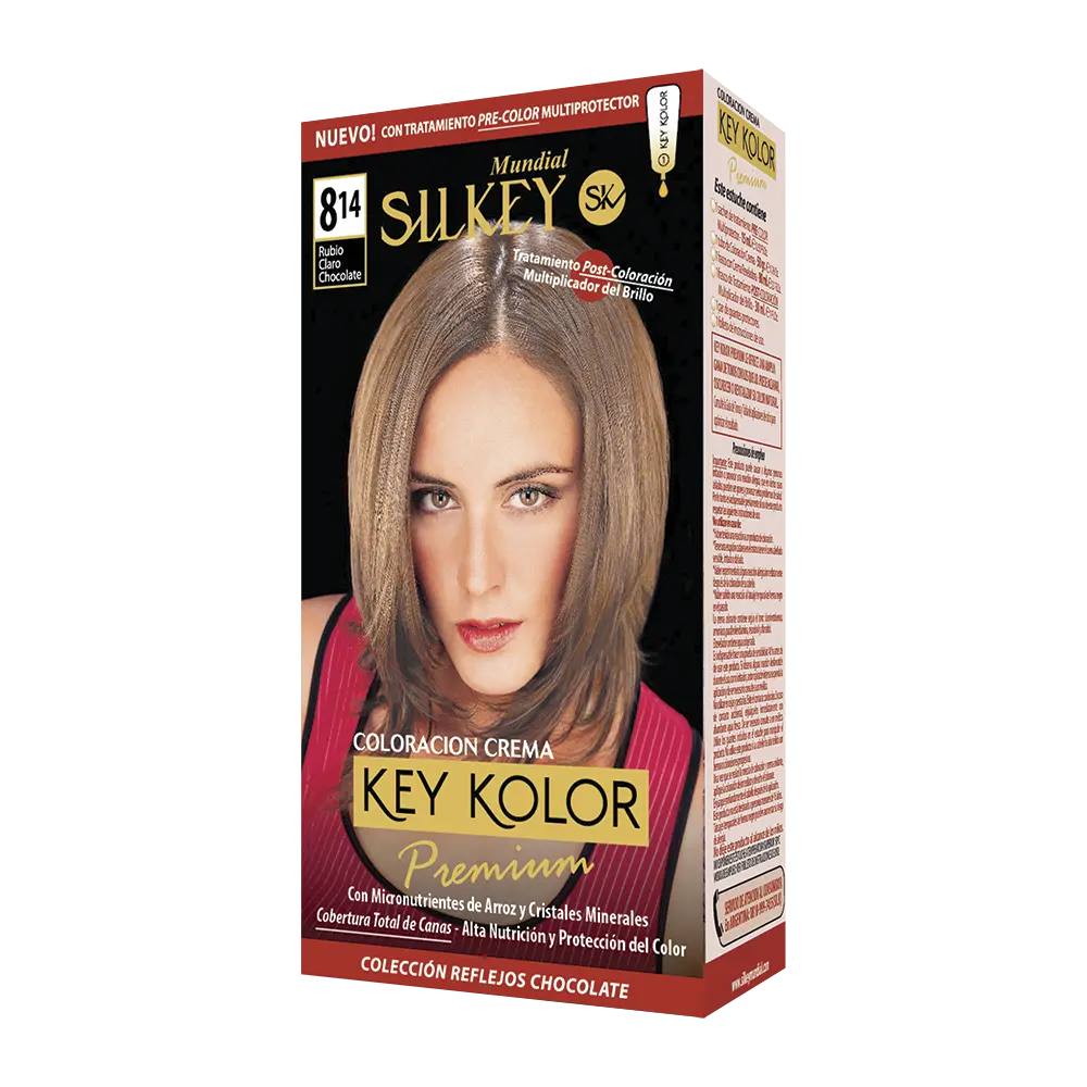 KEY KOLOR PREMIUM KIT  RUBIO CLARO CHOCOLATE (8.14 - KIT)