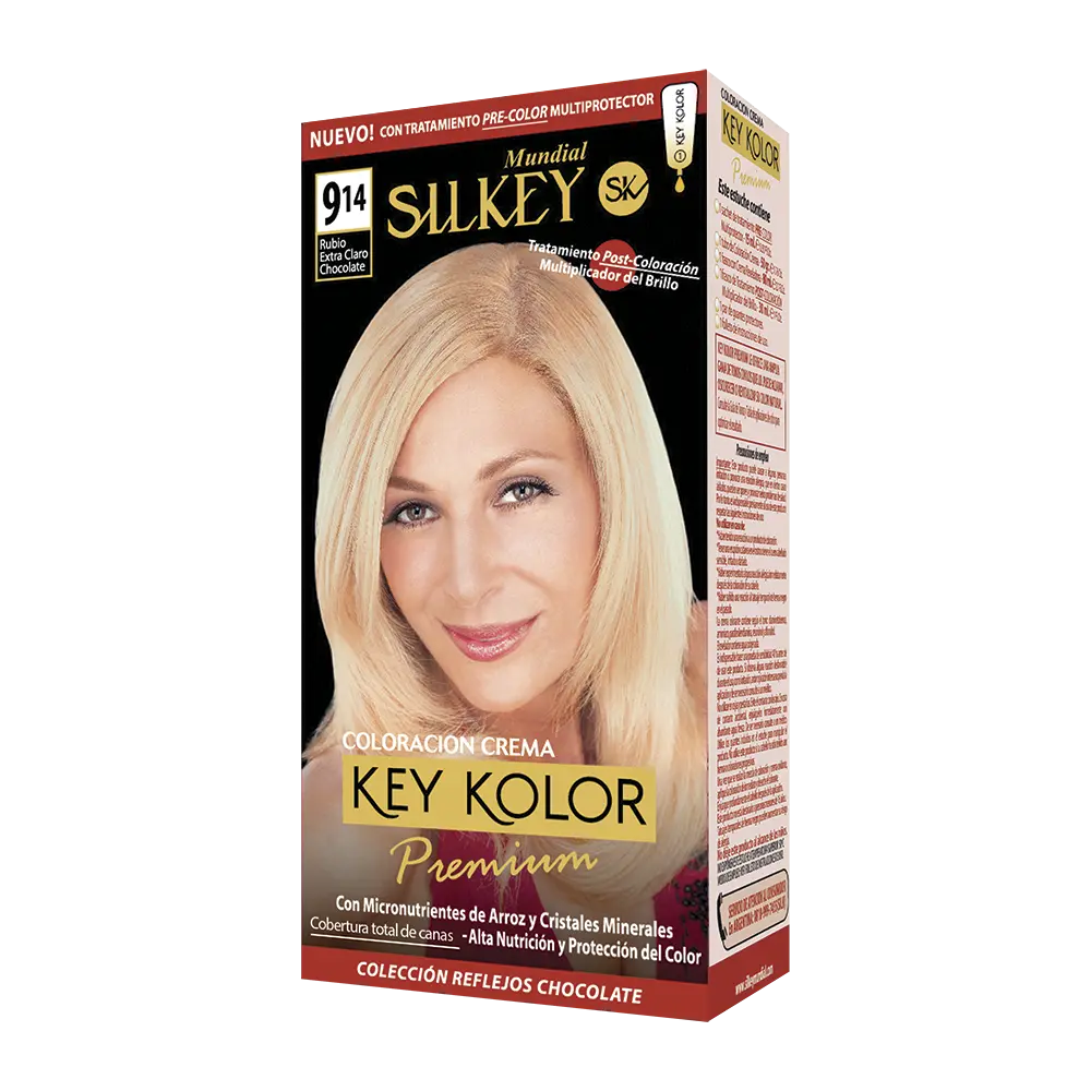 KEY KOLOR PREMIUM KIT  RUBIO EXTRA CLARO CHOCOLATE (9.14 - KIT)