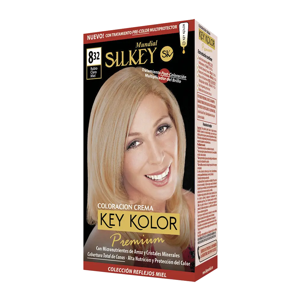 KEY KOLOR PREMIUM KIT RUBIO CLARO MIEL (8.32 - KIT)