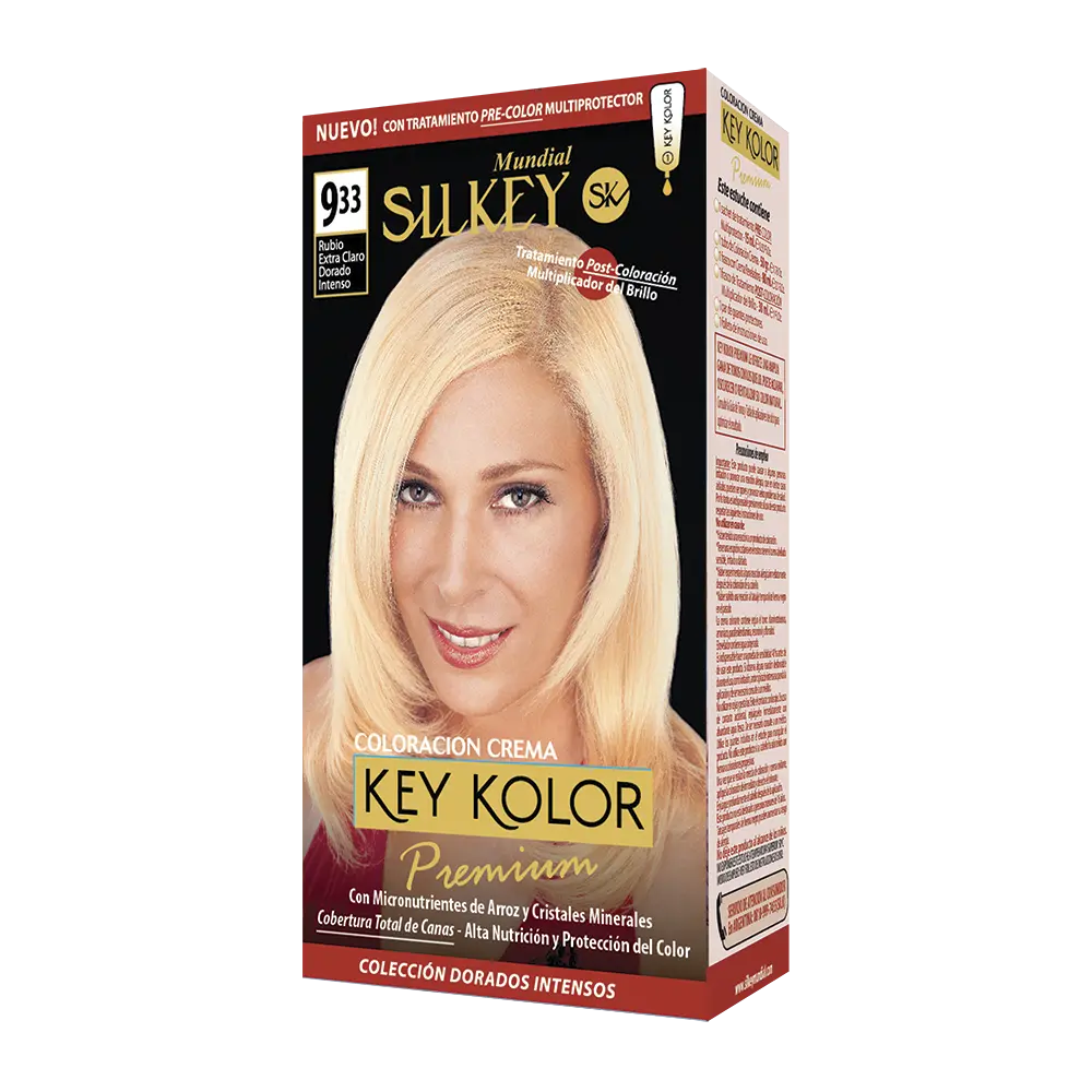 KEY KOLOR PREMIUM KIT RUBIO EXTRA CLARO DORADO INTENSO (9.33 - KIT)