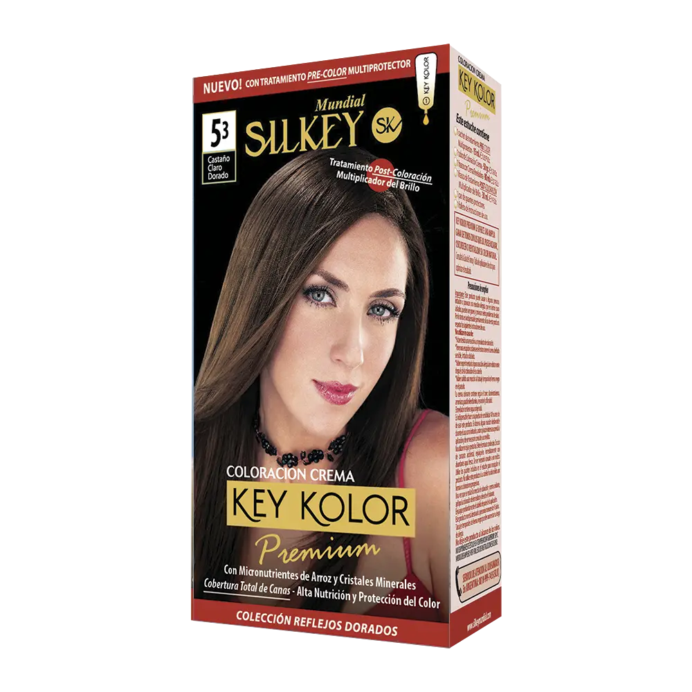 KEY KOLOR PREMIUN KIT  CASTANIO CLARO DORADO (5.3 - KIT)