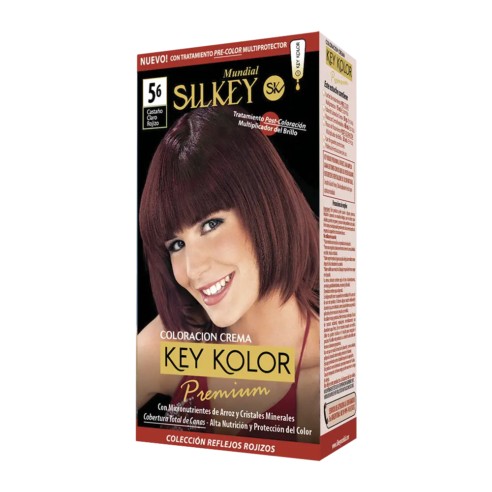 KEY KOLOR PREMIUN KIT  CASTANIO CLARO ROJIZO (5.6 - KIT)