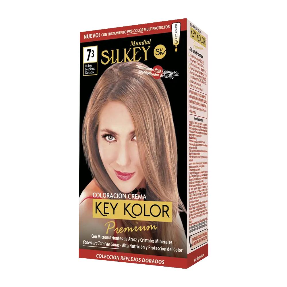 KEY KOLOR PREMIUM KIT  RUBIO MEDIANO DORADO (7.3 - KIT)
