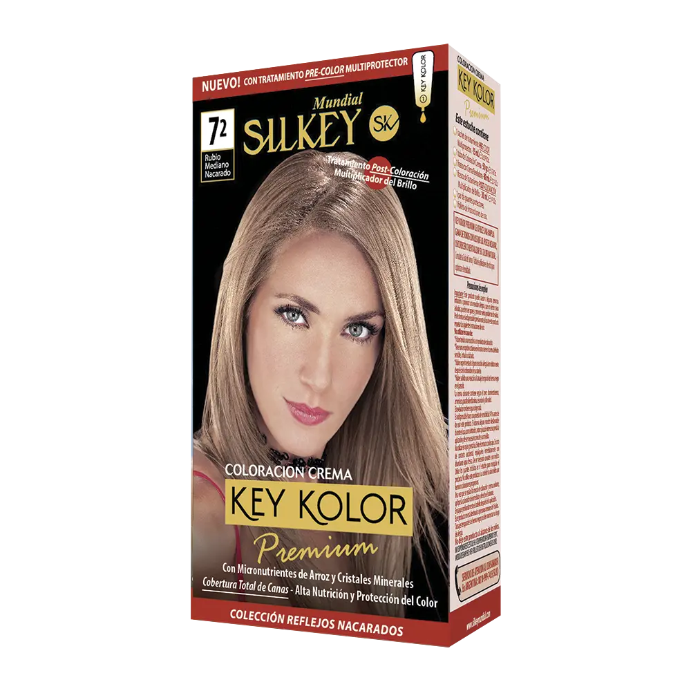 KEY KOLOR PREMIUM KIT  RUBIO MEDIANO NACARADO (7.2 - KIT)