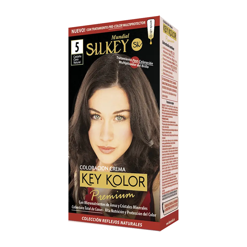 KEY KOLOR PREMIUM KIT CASTANIO CLARO NATURAL (5 - KIT)
