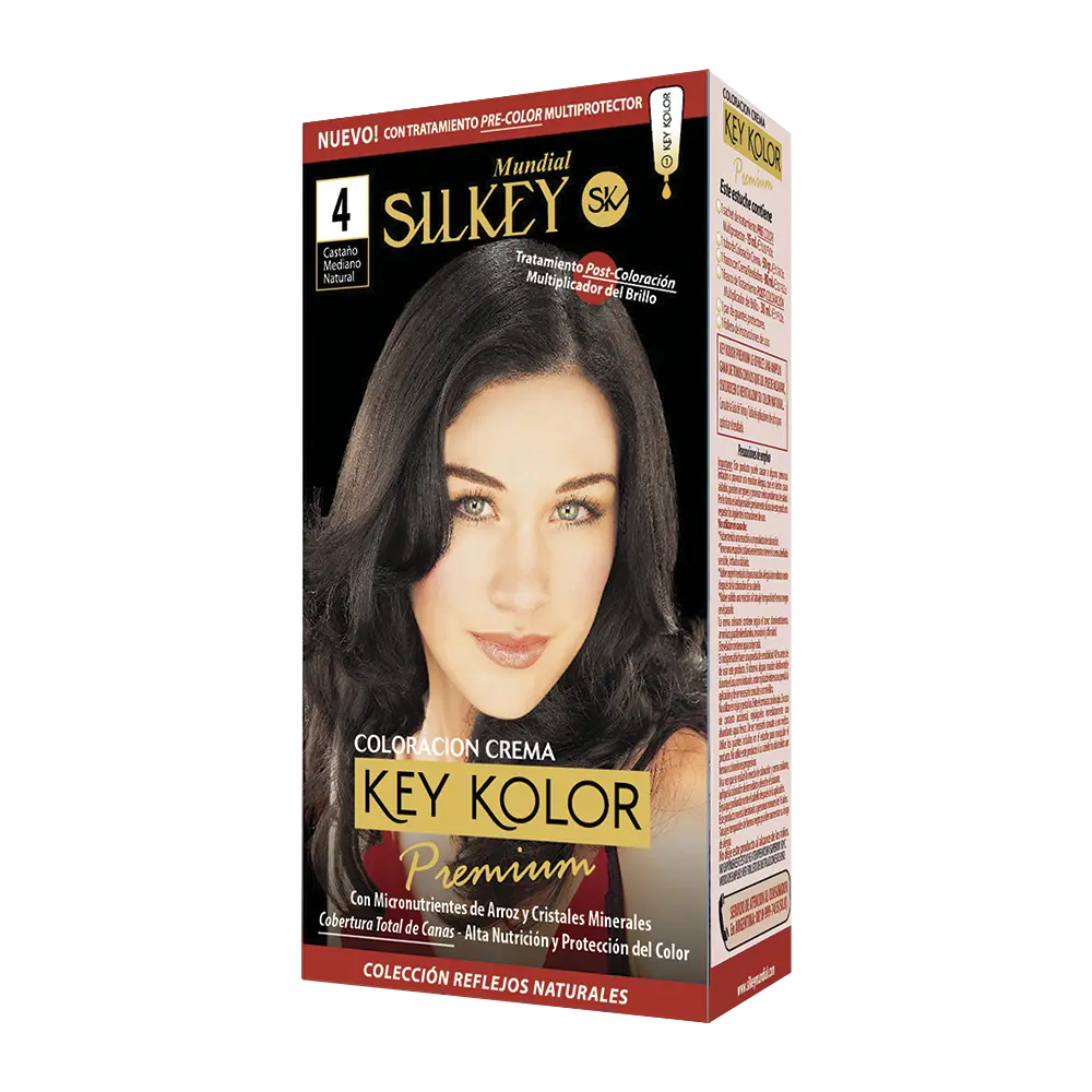 KEY KOLOR PREMIUM KIT CASTANIO MEDIANO NATURAL (4 - KIT)