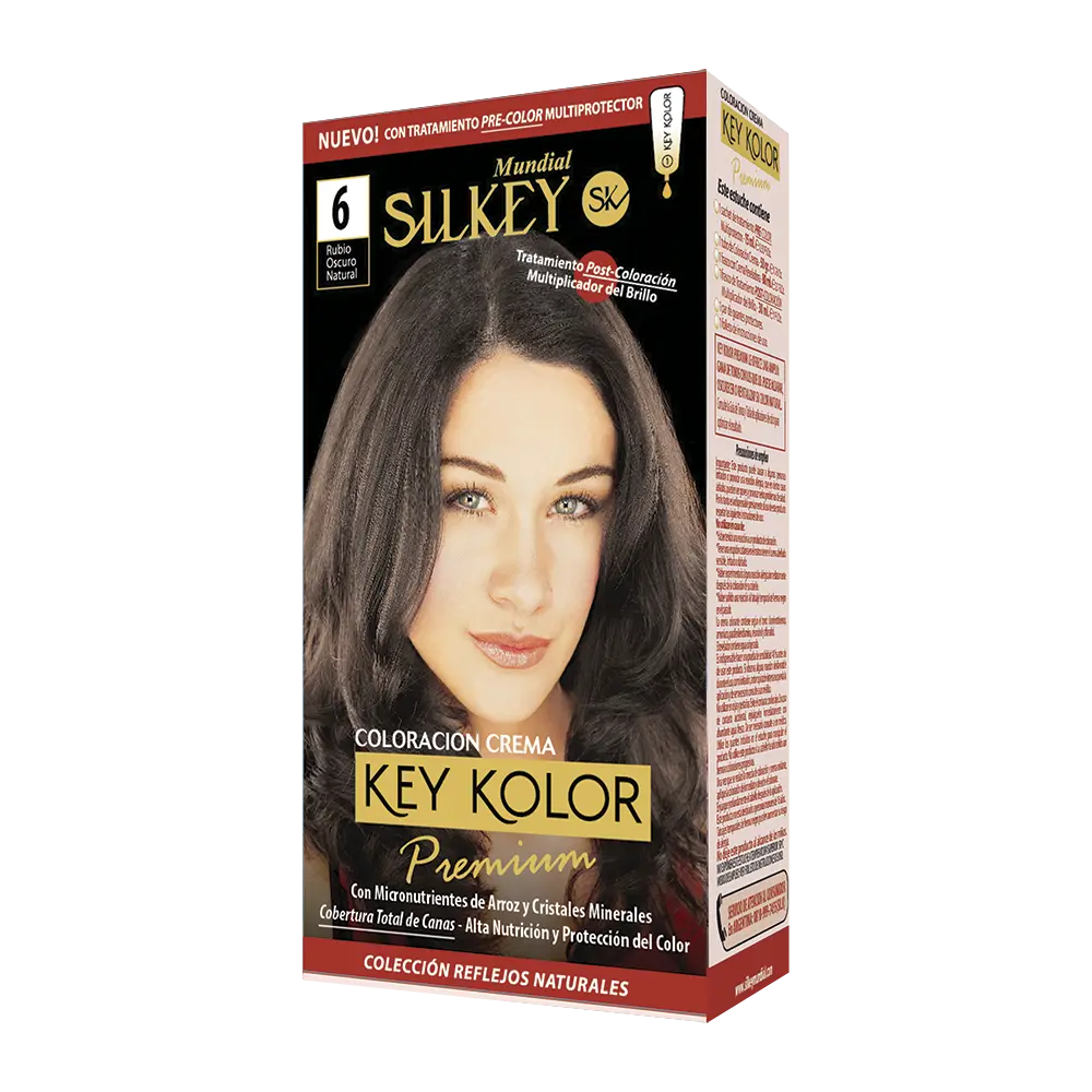 KEY KOLOR PREMIUM KIT RUBIO OSCURO NATURAL (6 - KIT)