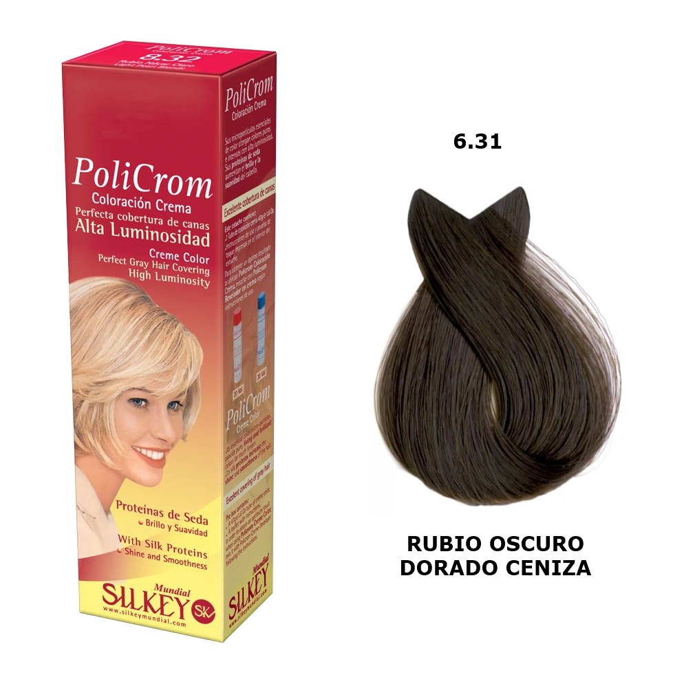 POLICROM RUBIO OSCURO DORADO CENIZA (6.31 - 47 GR - POMO) SILKEY
