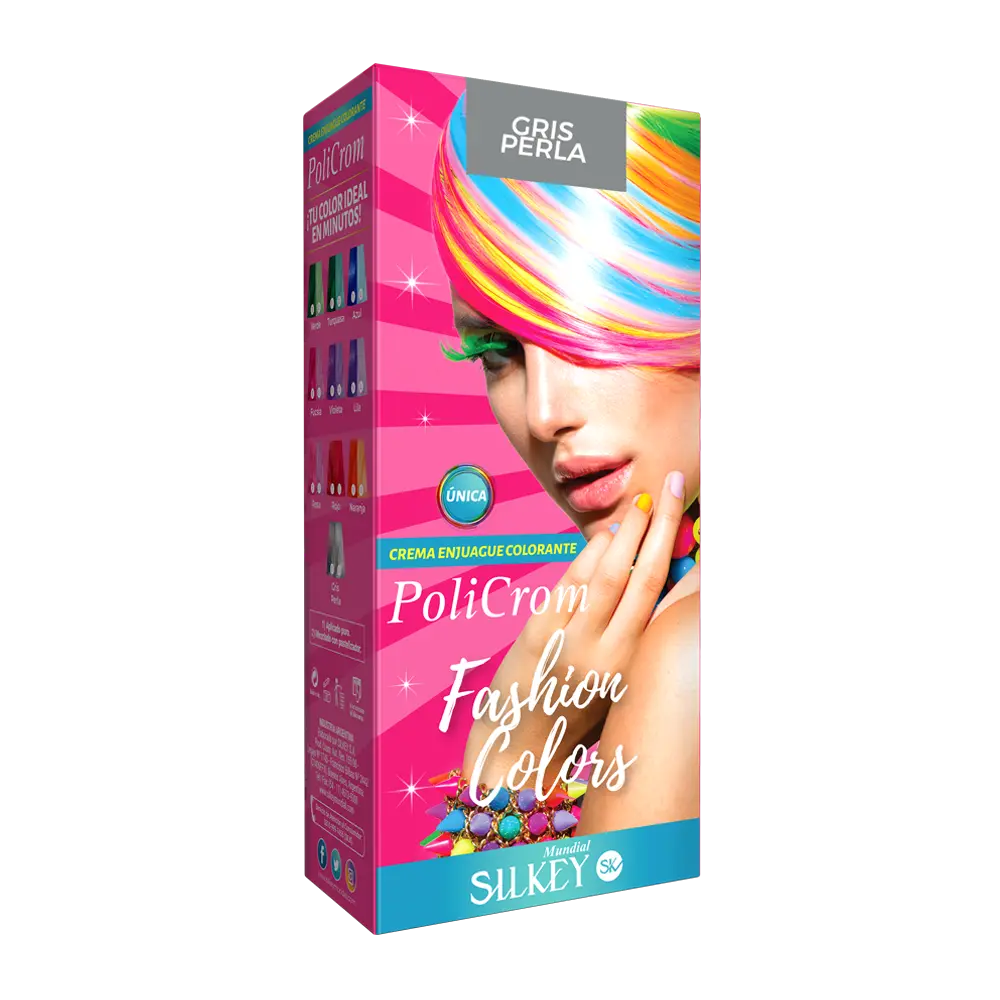 POLICROM FASHION COLORS (GRIS PERLA - 90ML - ESTUCHE) SILKEY