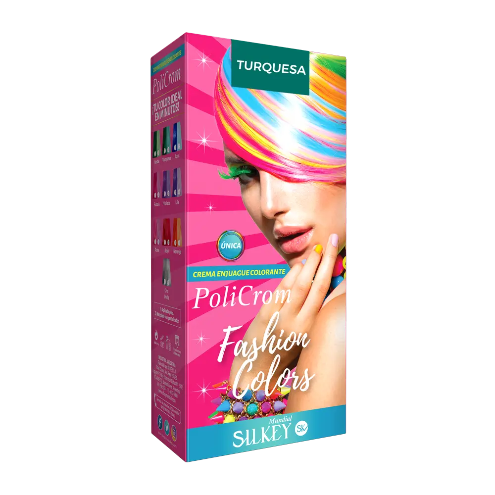 POLICROM FASHION COLORS (TURQUESA - 90ML - ESTUCHE)