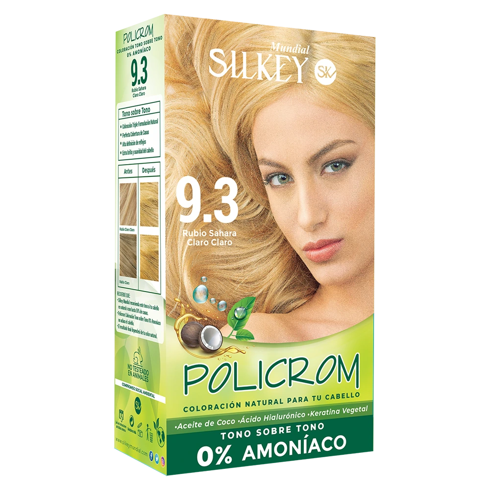 POLICROM RUBIO SAHARA CLARO CLARO COLORACION SIN AMONIACO (9.3 - KIT)