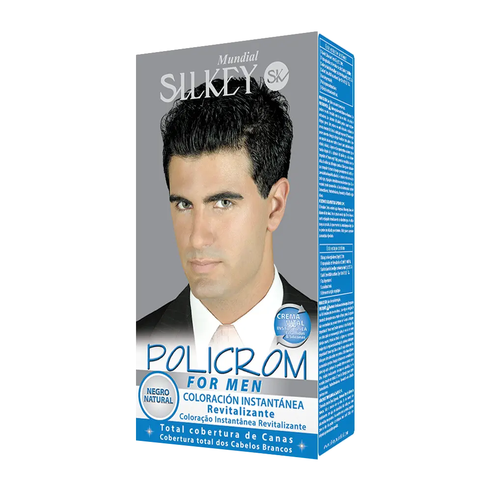 POLICROM FOR MEN KIT SIN AMONIACO (NEGRO NATURAL  - KIT)