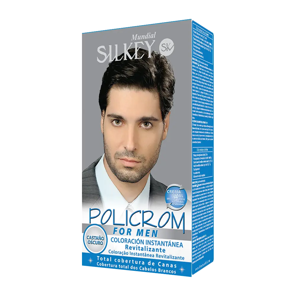 POLICROM FOR MEN KIT SIN AMONIACO (CASTAÑO OSCURO  - KIT)